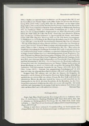 Rezensionen und Hinweise: Kirchengeschichte