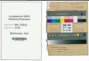 Entnazifizierung Karl Speckmann , geb. 29.04.1889 (Kriminalbeamter)