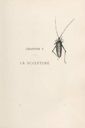 Chapitre V. La sculpture