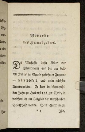 Vorrede des Herausgebers.