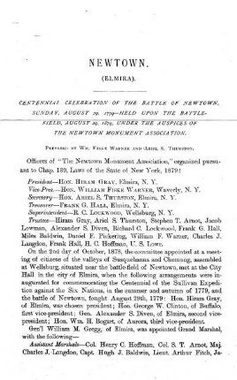 Centennial Committees and Officers.