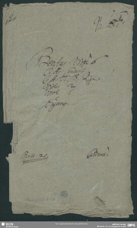 Beatus vir - Mus.2170-E-2a : V (2), Coro, orch - G