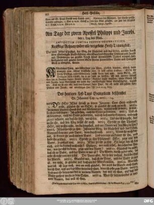 Am Tage der zween Apostel Philippi und Jacobi.