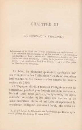 Chapitre III. La domination Espagnole