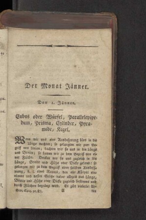 Der Monat Jänner.