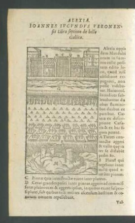 Alexia. Ioannes Iucundus Veronensis Libro septimo de bello Gallico.