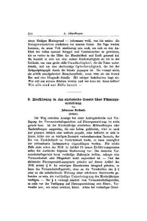 Einführung in das sächsische Gesetz über Fürsorgeerziehung : (Schluß)