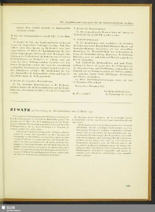 Zusatz : zur Verordnung des Reichspräsidenten vom 6. Oktober 1931