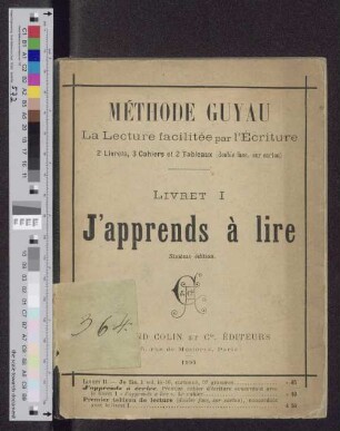 Livret 1: J'apprends à lire