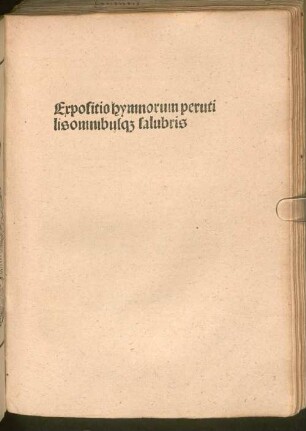 Expositio hymnorum