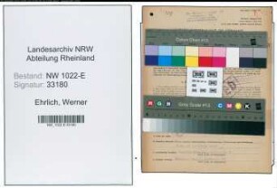Entnazifizierung Werner Ehrlich , geb. 31.12.1907 (Geschaeftsfuehrer)