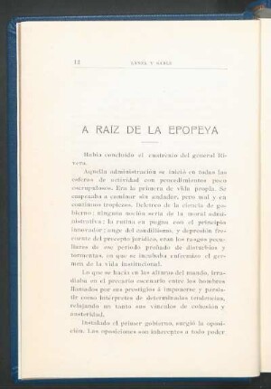 A raíz de la epopeya : (Proemio)