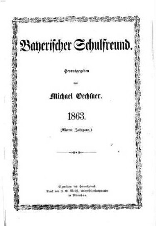 Bayerischer Schulfreund. 4, 4. 1863