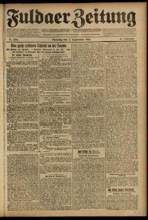 Ausgabe vom Dienstag, den 05. September 1916.
