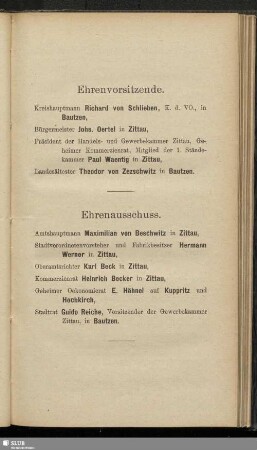 Ausstellungsleitung und Ausschüsse
