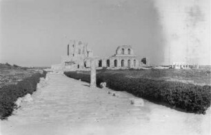 Römische Ruinen in Sabratha : Blick über die Überreste der römischen Stadt Sabratha