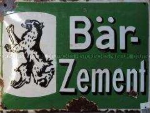 Werbeschild "Bär-Zement"