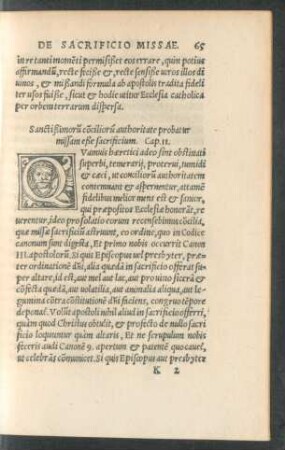 Sanctißimorum conciliorum authoritate probatur missam eße sacrificium. Cap. 11.