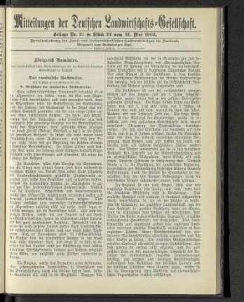 Beilage Nr. 21 zu Stück 22 vom 31. Mai 1902.