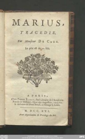 Marius : Tragedie