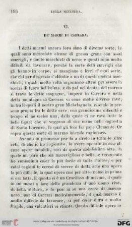 VI. De´ Marmi Di Carrara
