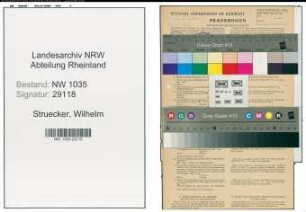 Entnazifizierung Wilhelm Struecker , geb. 01.12.1911 (Schlosser)
