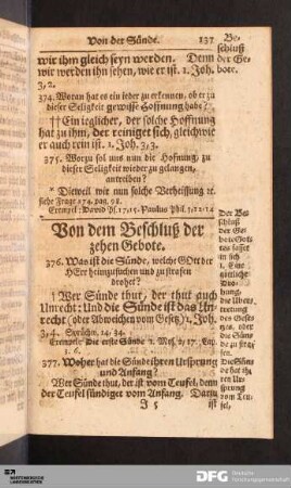 Von dem Beschluß der zehen Gebote