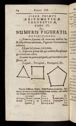 64-74, Pars IV: De Numeris Figuratis