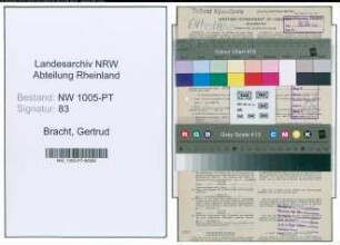 Entnazifizierung Gertrud Bracht , geb. 01.08.1911 (Hausfrau)