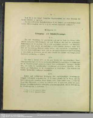 Abschnitt. IV. Uebergangs- und Schlußbestimmungen