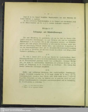 Abschnitt. IV. Uebergangs- und Schlußbestimmungen