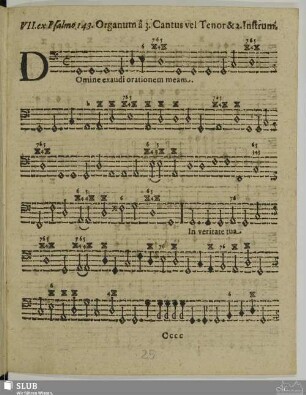 VII. Domine exaudi orationem meam auribus