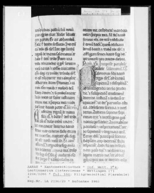 Lectionarium Cisterciense: Textseite, fol. 160