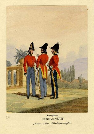 Uniformbild, Offiziere der dänischen Armee
