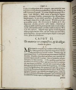 Caput II. De materia vis compulsivæ, & de obligationibus in genere.