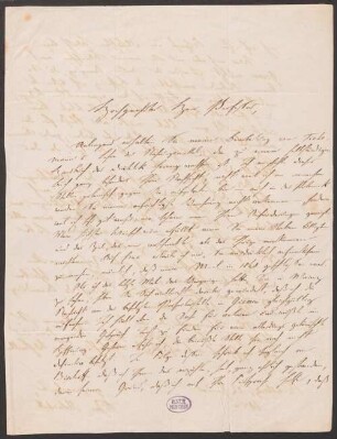 Justus von Liebig (1803-1873), Nachlass: Briefe von Jacob Moleschott an Justus von Liebig - BSB Liebigiana II.B. Moleschott, Jakob