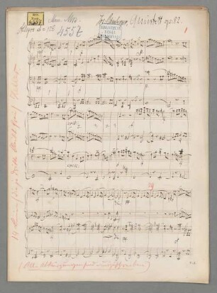 Quintett für 2 Violinen, 2 Violen und Violoncello, a-Moll, op. 82 - BSB Mus.ms. 4557-3