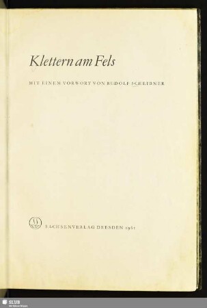 Klettern am Fels