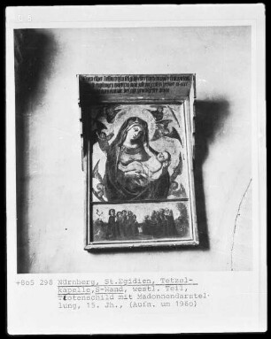 Totenschild mit Madonnendarstellung