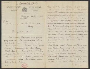 Brief an Ludwig Strecker  und B. Schott's Söhne : 13.11.1900