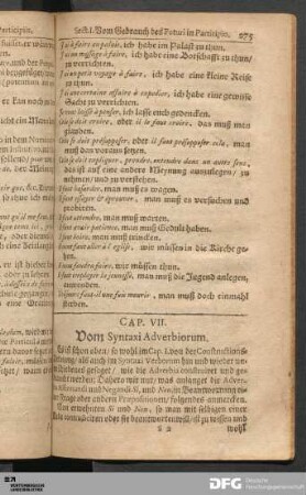 Cap. VII. Vom Syntaxi Adverbiorum.