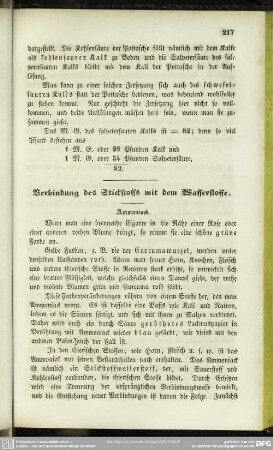 Verbindung des Stickstoffs mit dem Wasserstoffe