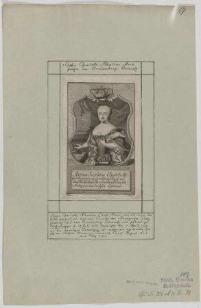 Bildnis der Herzogin Sophie Charlotte von Sachsen-Weimar-Eisenach