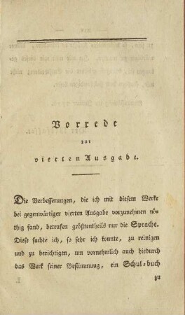 Vorrede zur vierten Ausgabe.