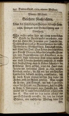 Vierter Abschnit. Gelehrte Nachrichten.