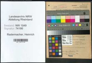 Entnazifizierung Heinrich Radermacher , geb. 16.07.1919 (Polizist)