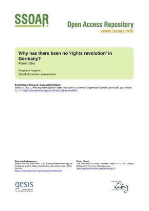 Why has there been no 'rights revolution' in Germany?