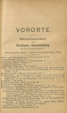 Adressennachweis von Boxhagen-Rummelsburg