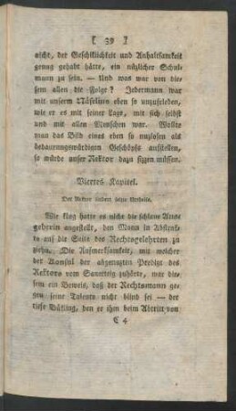 Viertes Kapitel. Der Rektor ändert seine Urtheile
