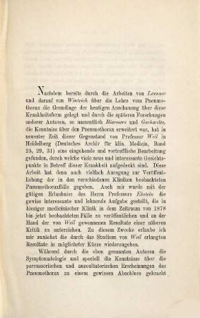 Beitraege zur Lehre vom Pneumothorax : Inaug.-Diss. von Goettingen